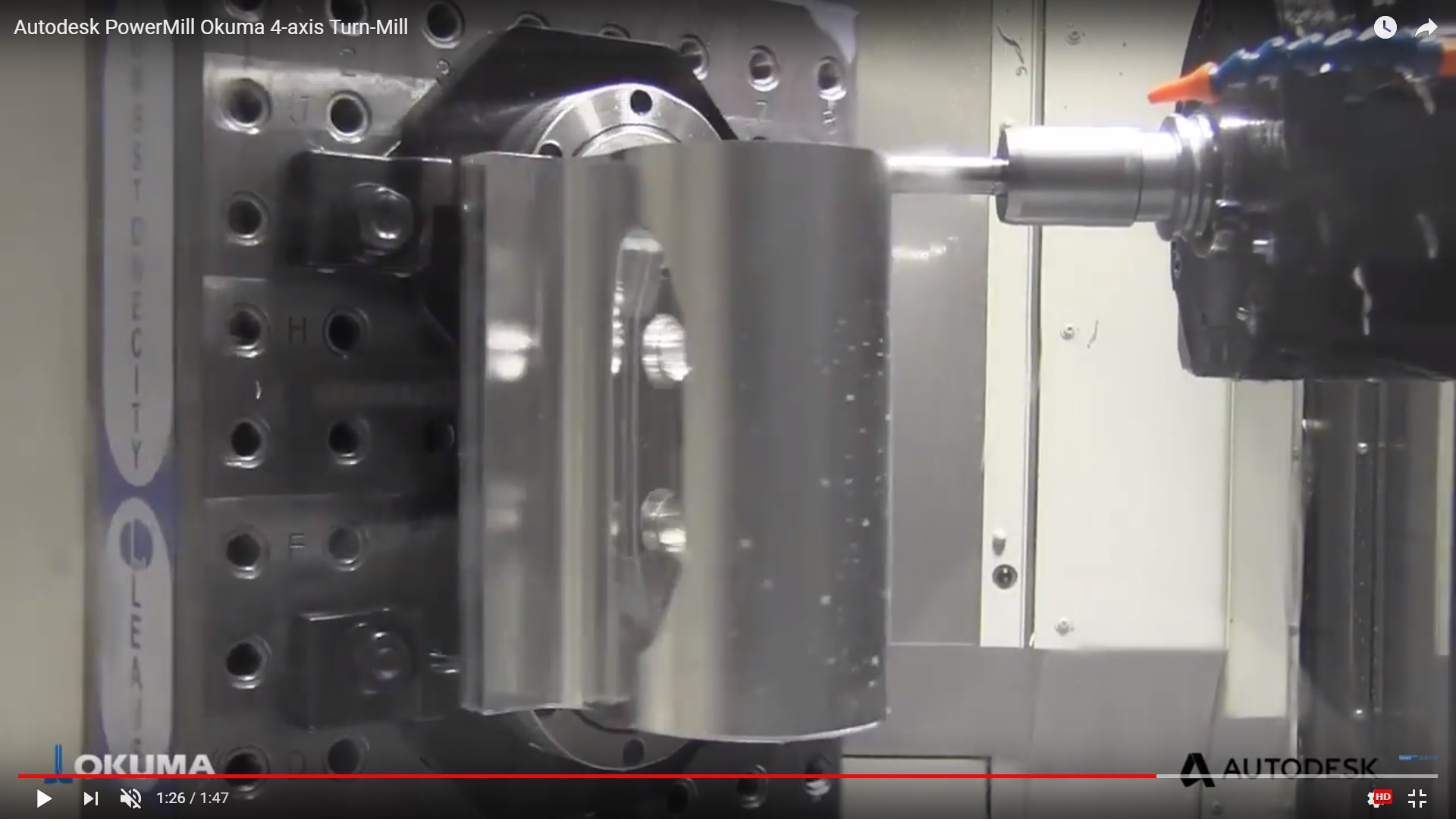 You are currently viewing Autodesk PowerMill Okuma 4-axis Turn-Mill