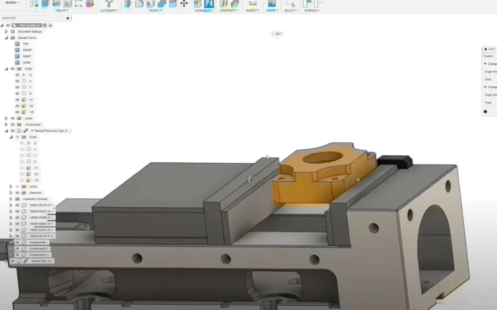 fusion360-loading vise-finish positioning workpiece2