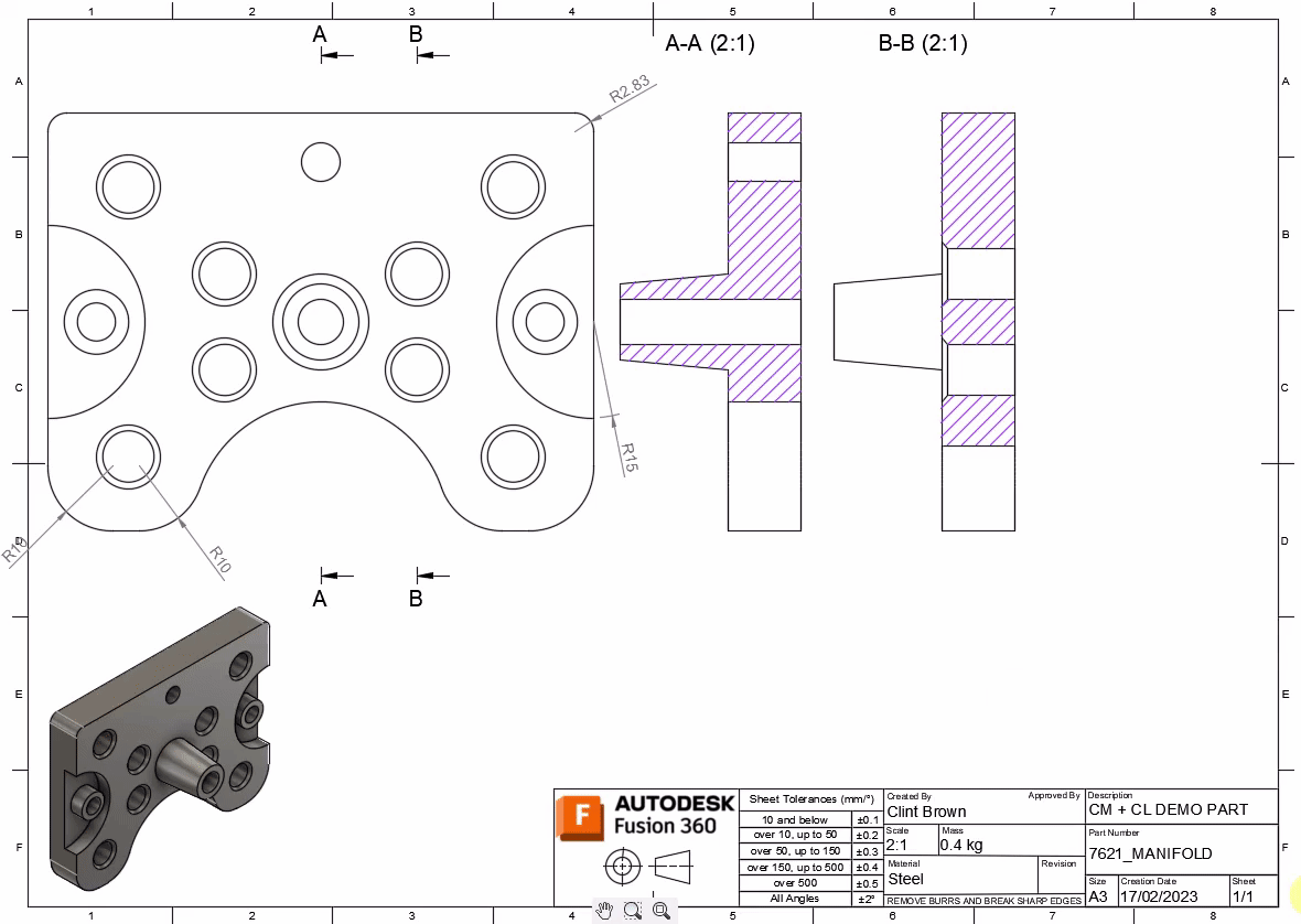 Fusion360 new automatic centerline and centermark feature