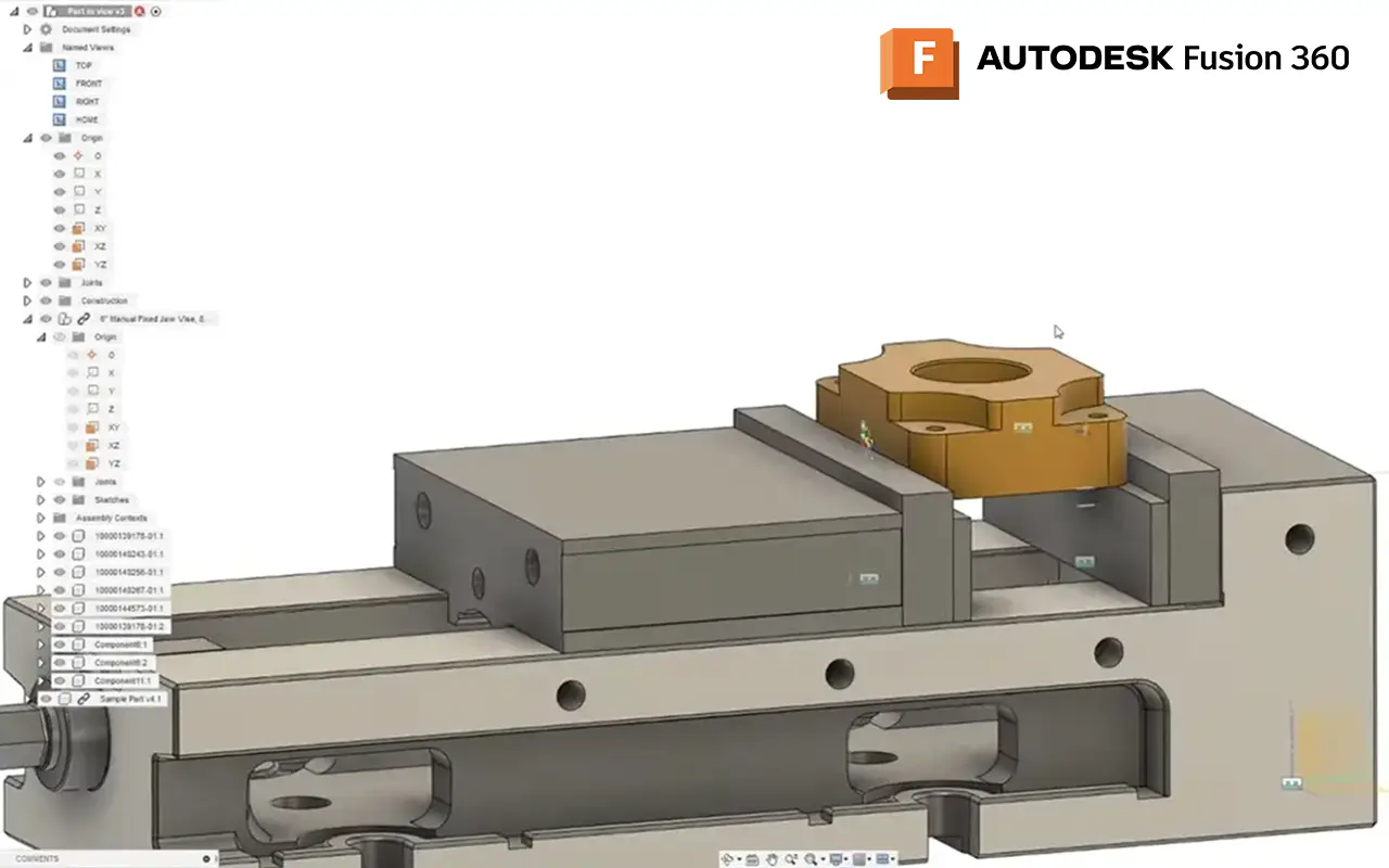 You are currently viewing 如何在 Autodesk Fusion 360 內載入虎鉗+完成定位工件