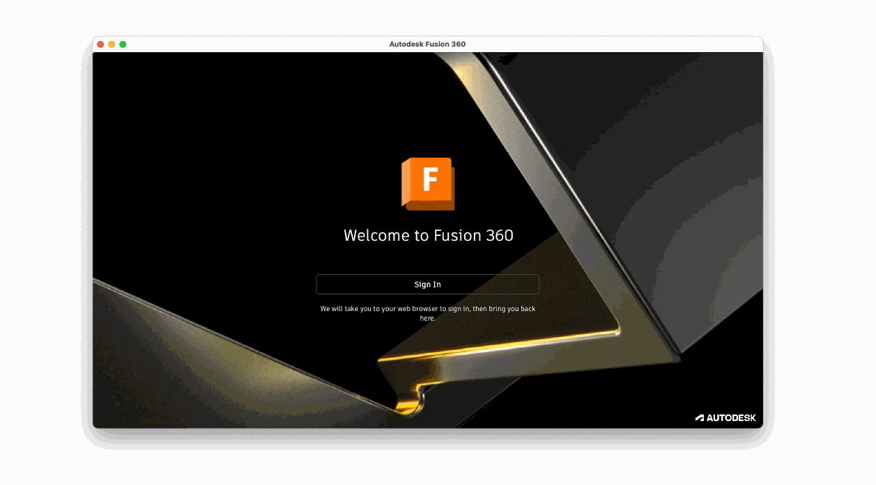 Fusion360 Updated Login Experience